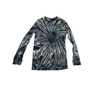 NBA Boston Celtics Tie-Dye Shirt Black Green L Men's Long Sleeve Sporty Casual